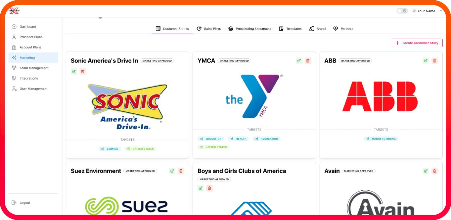Product & Customer Marketing product screenshot